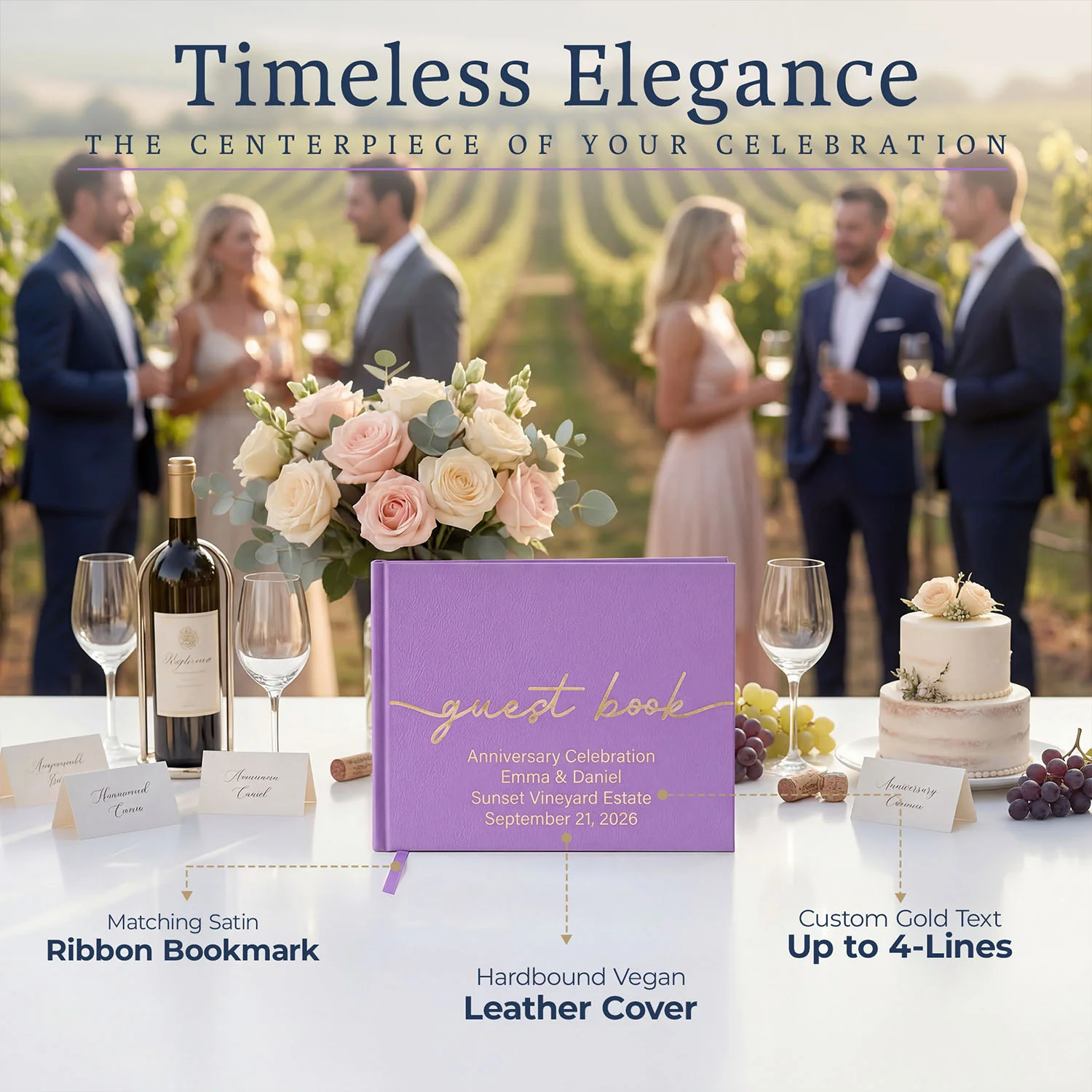 All Occasion Guestbook - Lavender Purple